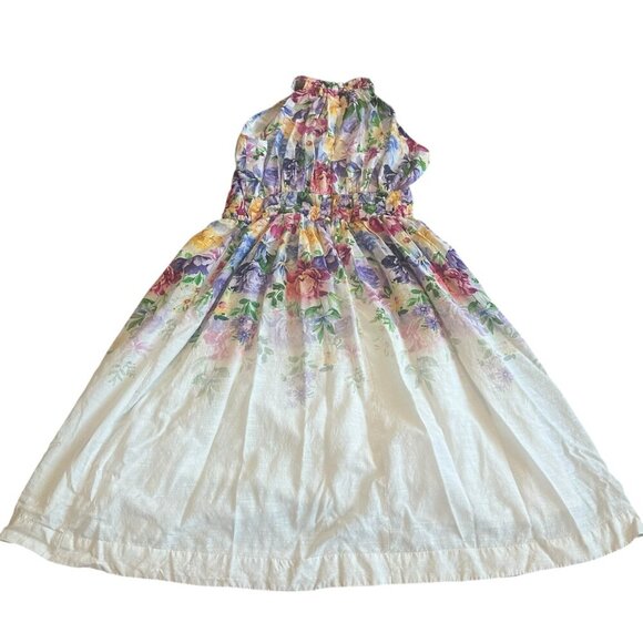 Boston Proper Garden of Romance Floral Print Mock Neck Midi Dress Size 12 Womens - Picture 7 of 13